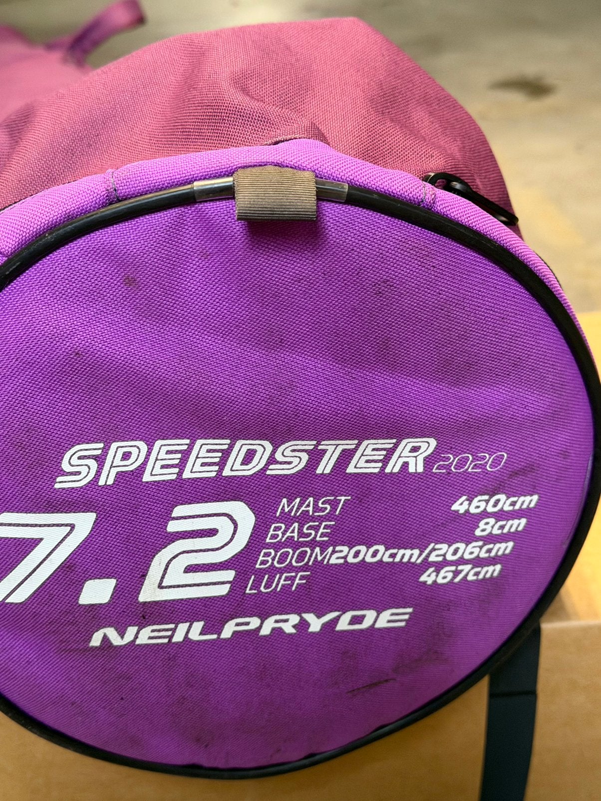 Neil Pryde Speedster 7.2 + 8.2, Watersport en Boten, Ophalen, Met draagtas, 6.5 m² tot 8 m², Zo goed als nieuw