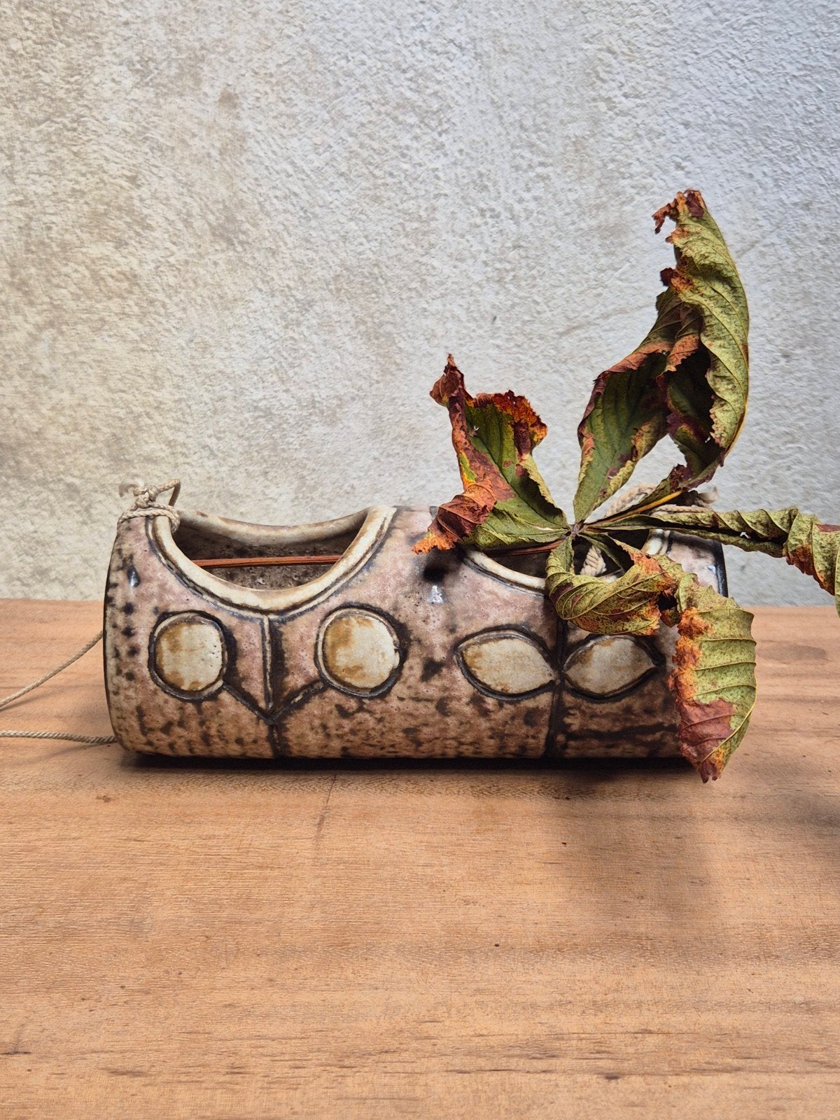 Vintage Hannie Mein Hangende Plantenpot – Studiokeramiek, Antiek en Kunst, Ophalen of Verzenden