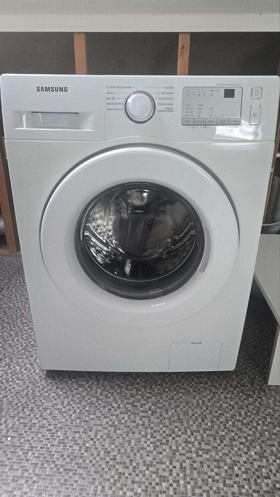 Samsung 7kg Voorlader Wasmachine - Wit, Ophalen, Gebruikt, Voorlader, Kort programma