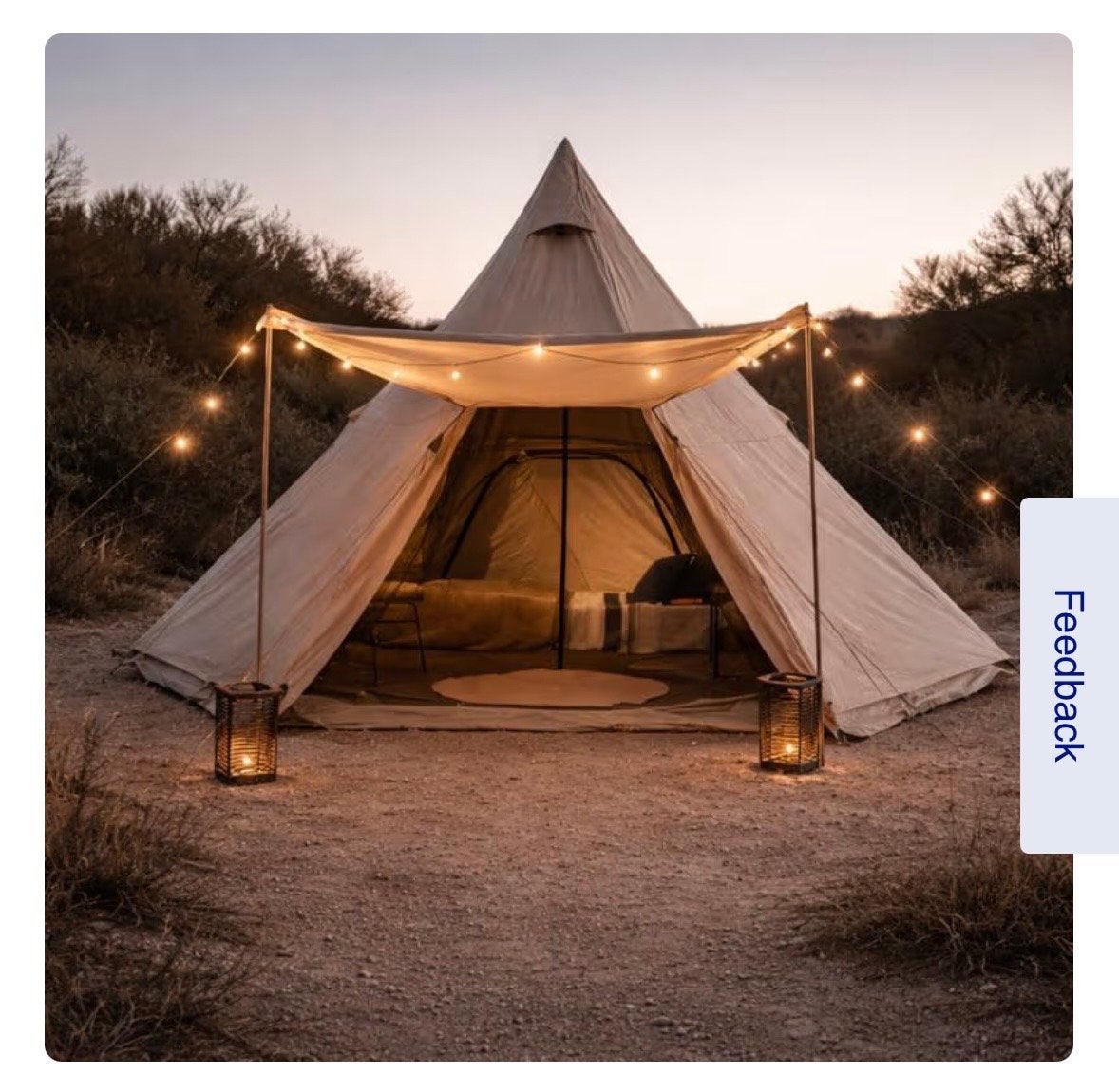 Ruime glamping tipi tent voor 6 personen, Caravans en Kamperen, Tenten, Ophalen, Nieuw, Meer dan 6