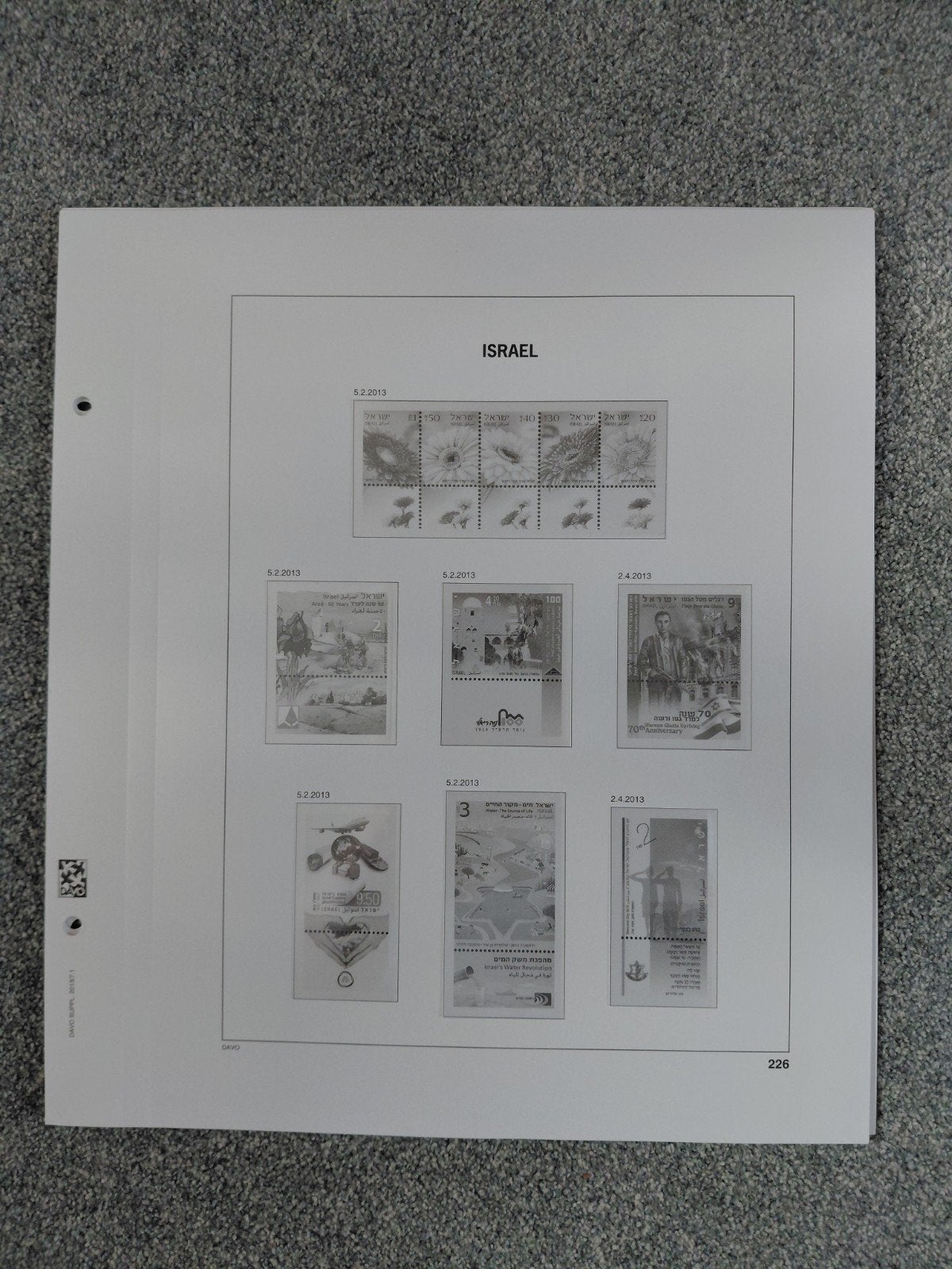 Aangeboden Luxe Davo bladen Israël 2013, Postzegels en Munten, Ophalen of Verzenden, Verzamelalbum