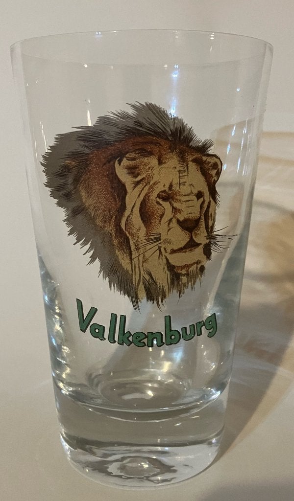 Oud Leeuw bier glas , decalco opdruk  jaren '30, Verzamelen, Ophalen of Verzenden, Zo goed als nieuw, Glas of Glazen, Leeuw
