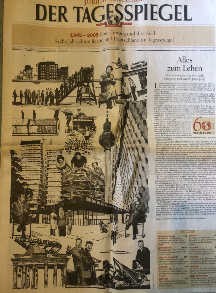Jubileum uitgave Tagesspiegel,1945-2005. 27 september 2005, 20e eeuw of later, Europa, Nieuw, Ophalen of Verzenden