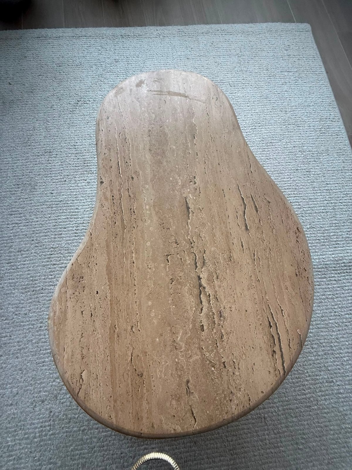 Elenora Mari salontafel travertijn, Overige materialen, Zo goed als nieuw, Overige vormen, Minder dan 50 cm