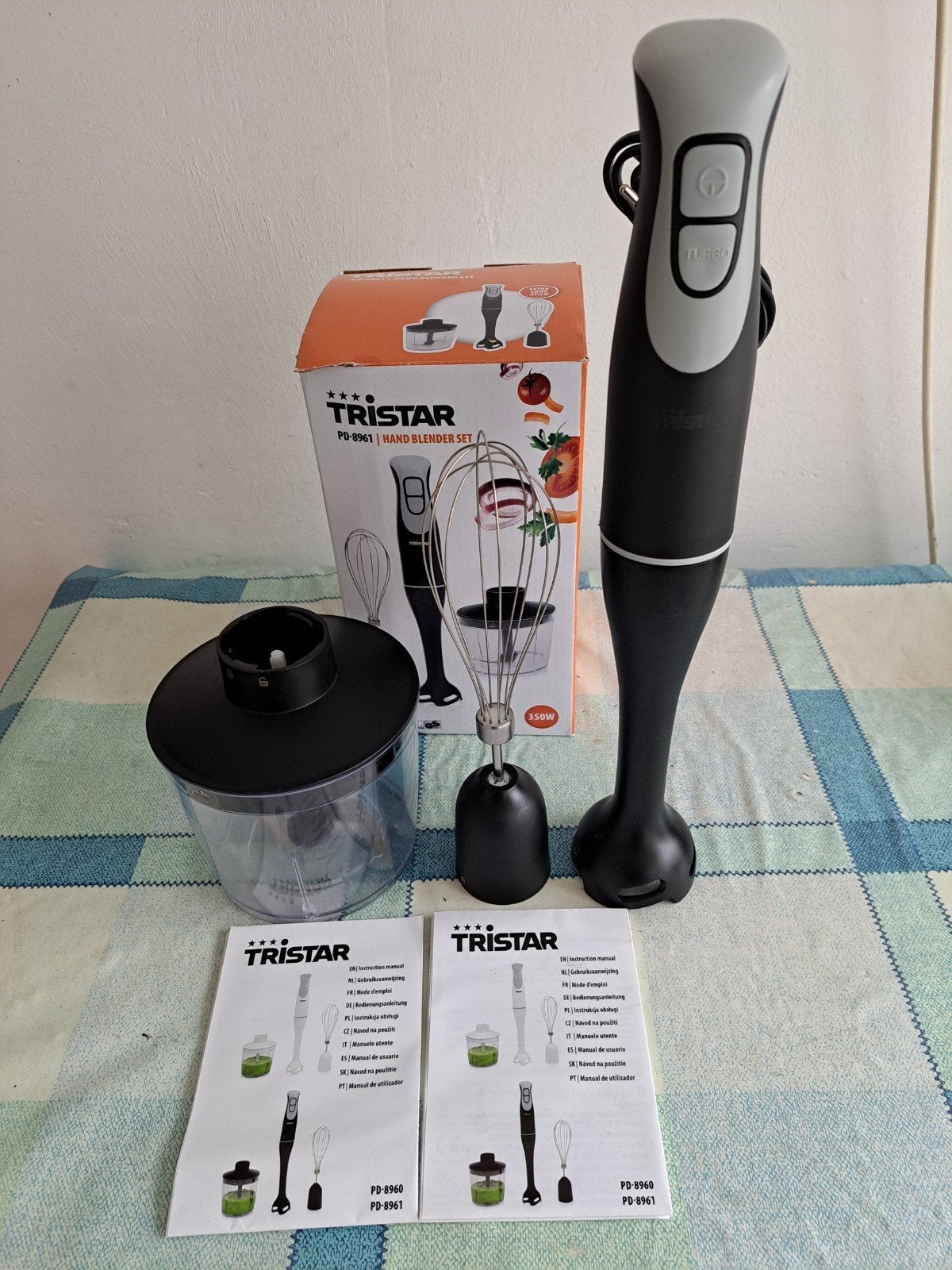 TRISTAR PD-8961 hand blender completeset, Ophalen of Verzenden, Zo goed als nieuw, Blender
