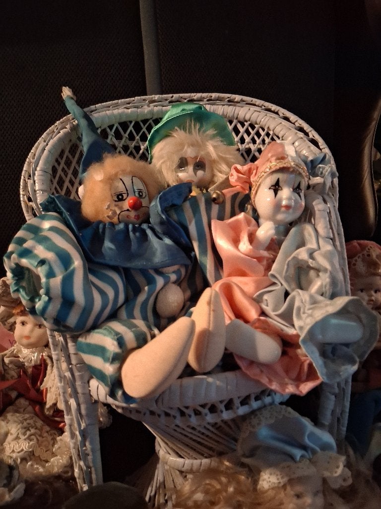 3 clowns vintage, Verzamelen, Poppen, Ophalen of Verzenden, Gebruikt, Pop