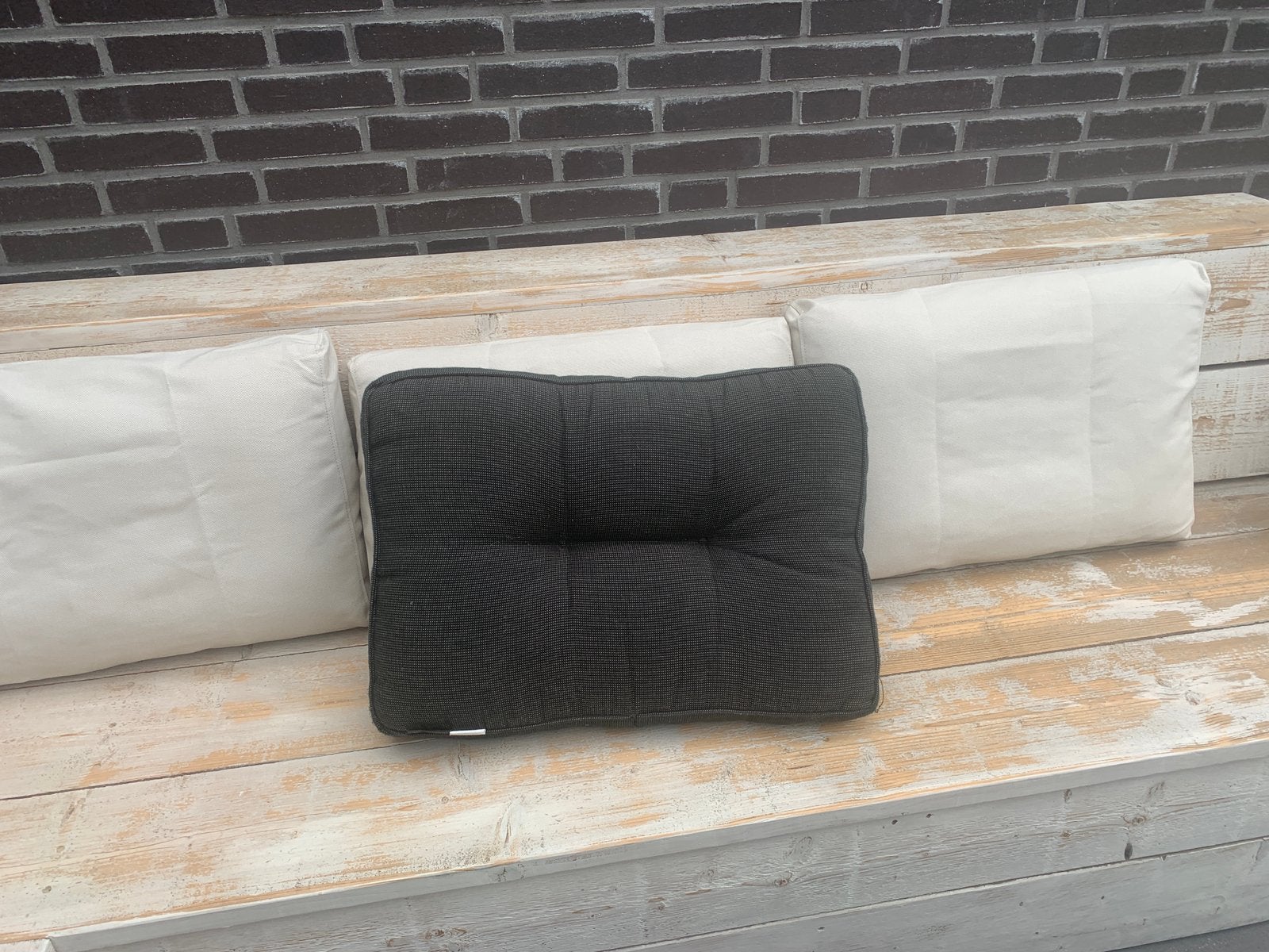 Tuinkussens antraciet, Ophalen, Zo goed als nieuw