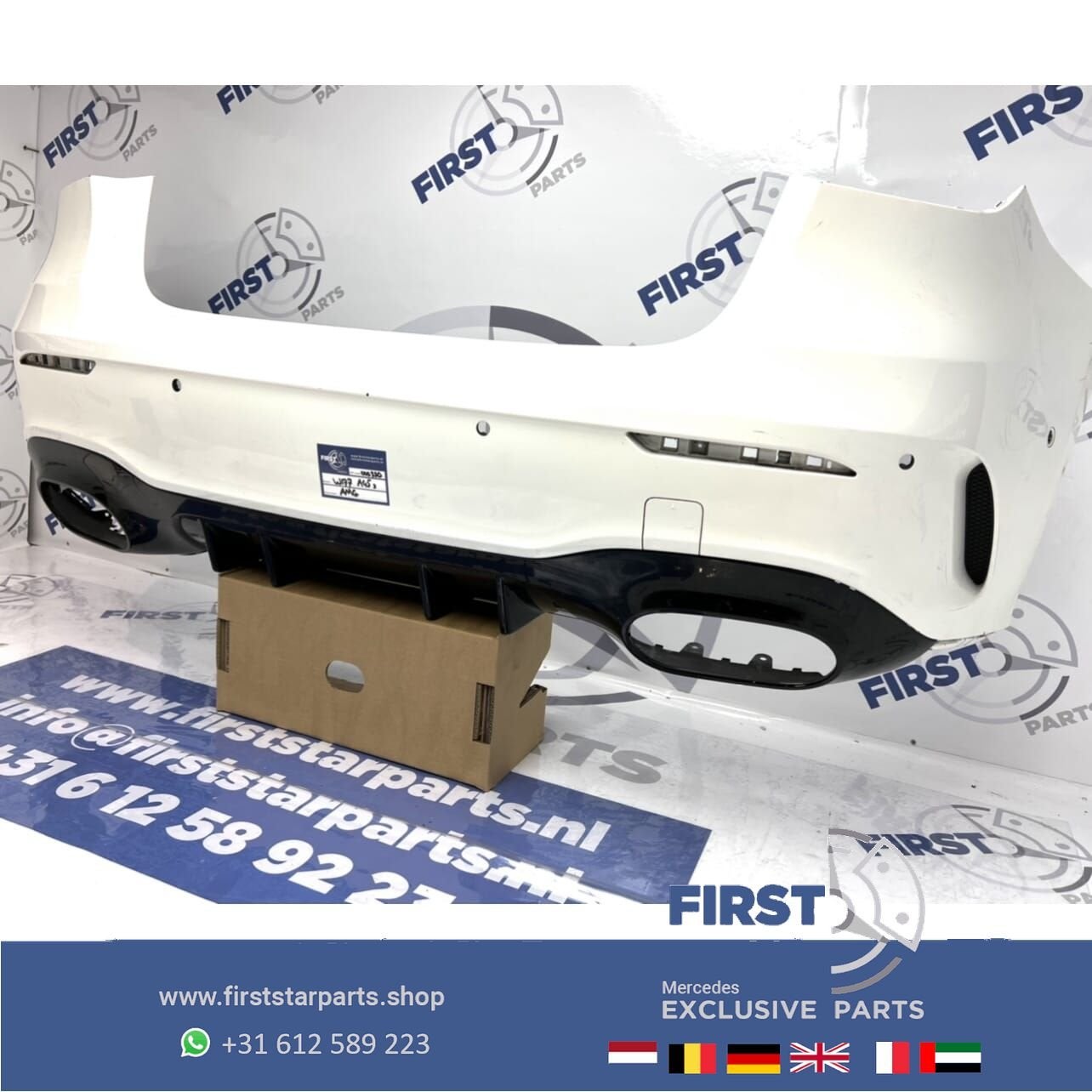 W177 A KLASSE 2022 A45 S AMG ACHTERBUMPER WIT Origineel Merc, Auto-onderdelen, Carrosserie en Plaatwerk, Gebruikt, -, Ophalen of Verzenden