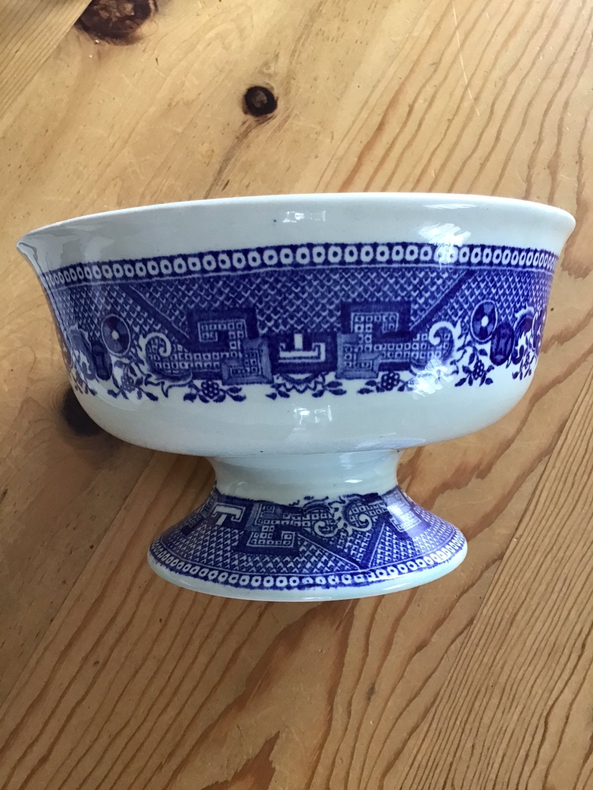 Vintage:Fraaie Kom in Klassiek Blauw met Wit. Gaaf!, Ophalen of Verzenden