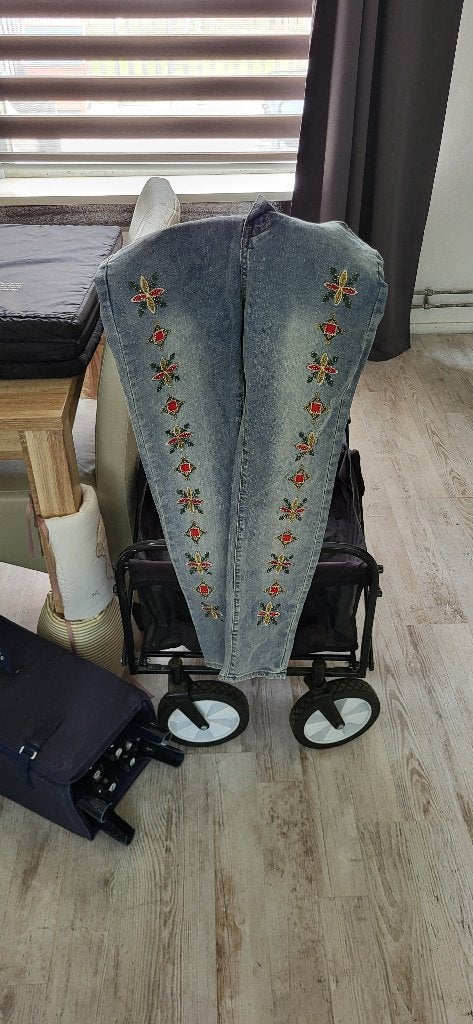 Dames broek, Ophalen, Maat 42/44 (L), Zo goed als nieuw, Grijs
