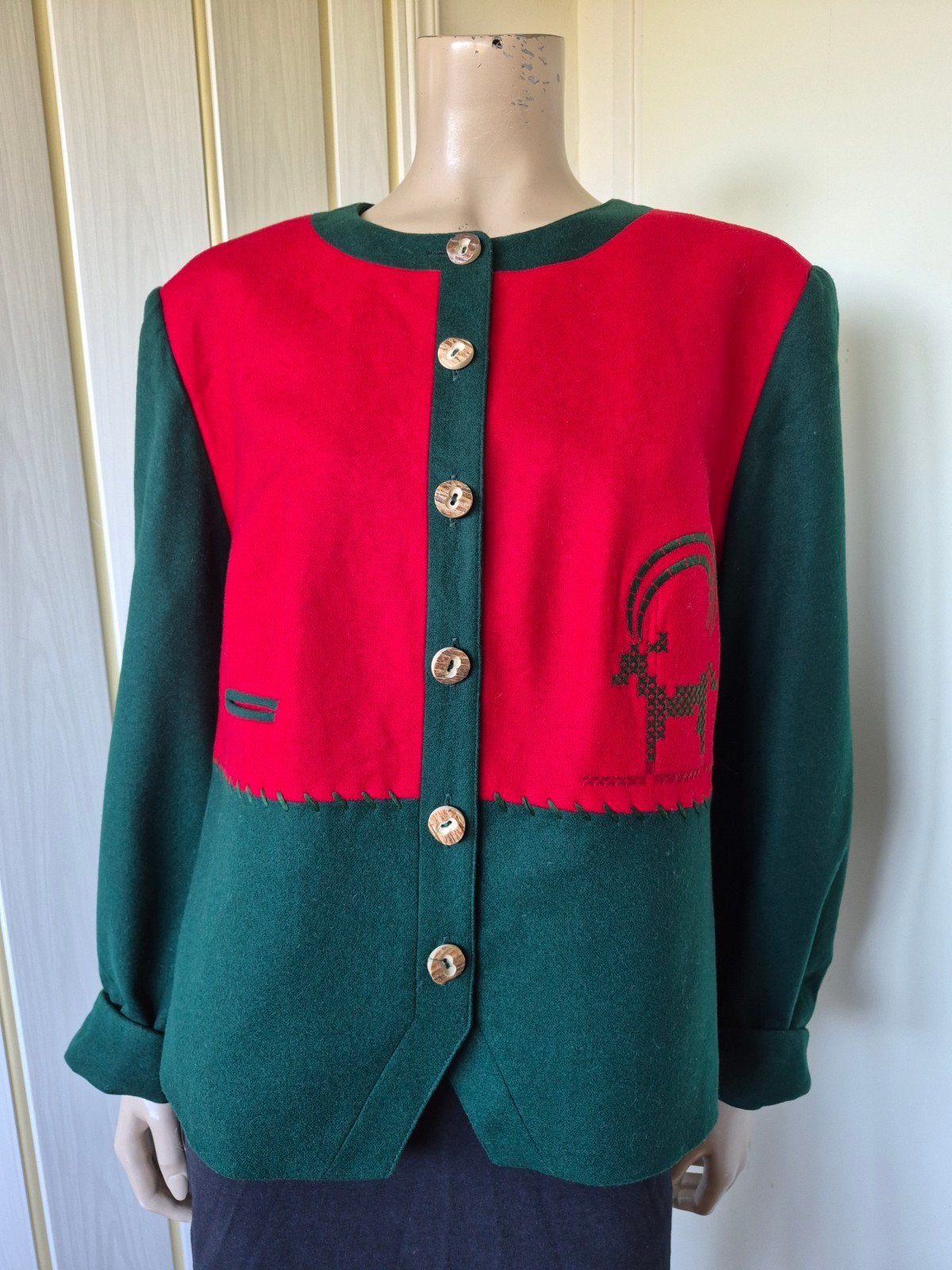 Vintage Perry wollen vest Oostenrijk maat 44/XXL, Maat 38/40 (M), Ophalen of Verzenden, Zo goed als nieuw, Vintage
