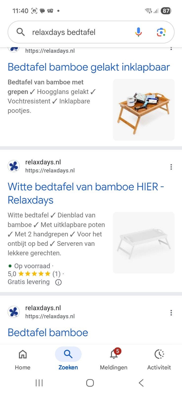 Nieuwe bedtafel, Ophalen of Verzenden