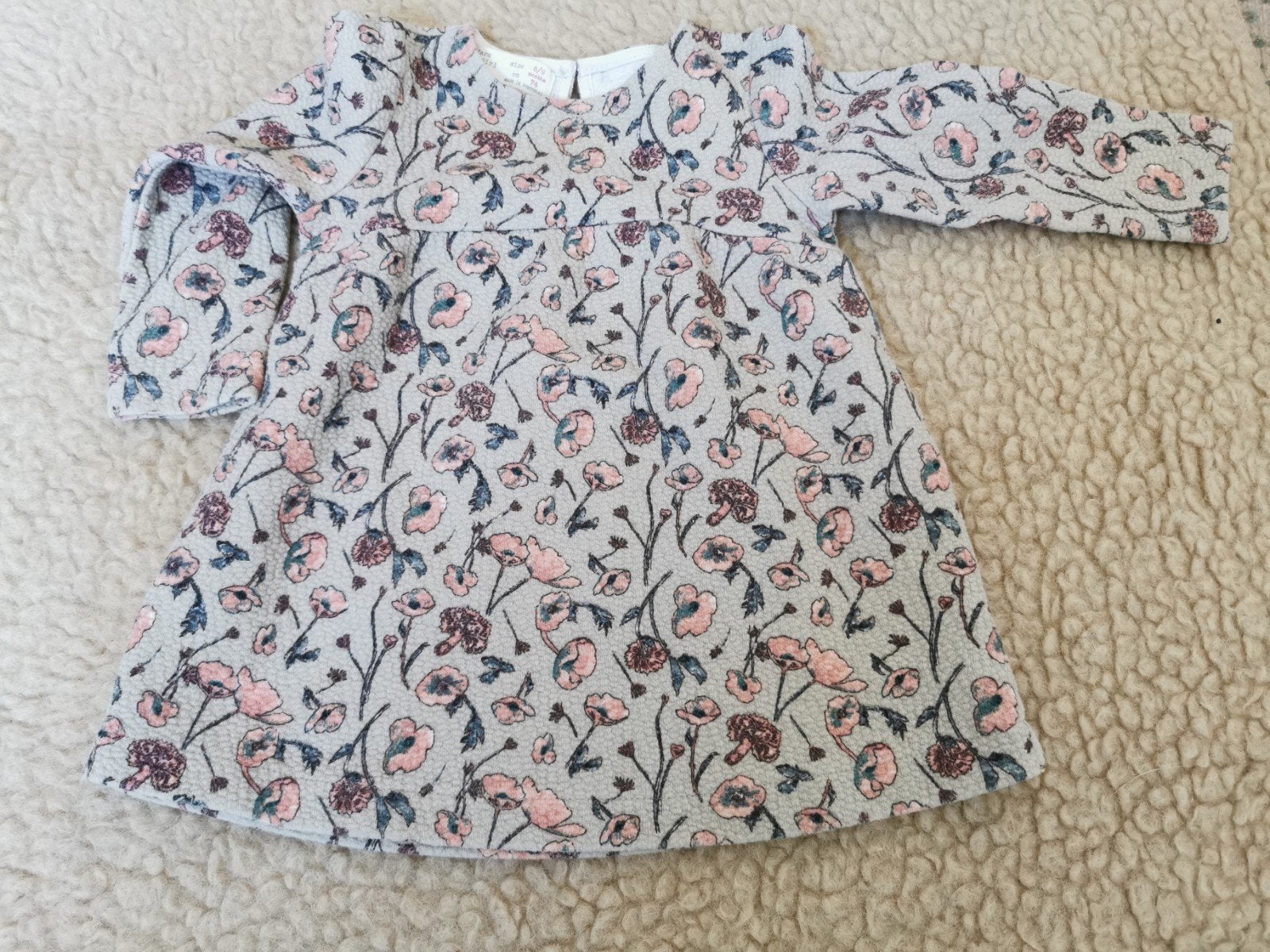 Zara jurkje met bloemenprint, maat 74 (6-9 maanden), Ophalen of Verzenden, Zo goed als nieuw, Zara, Meisje