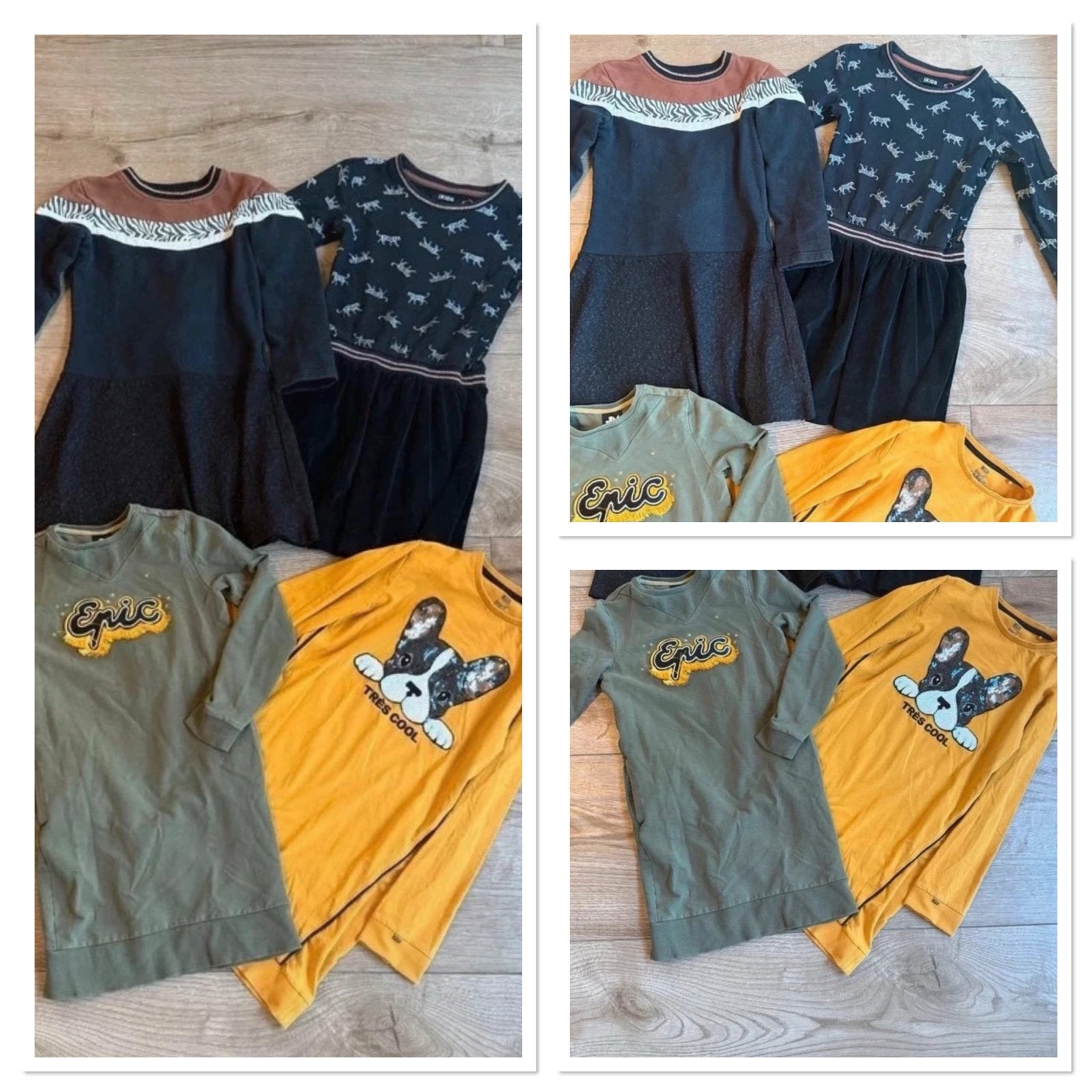 Jurkenpakket meisje 134/140 WE Jill terStal sweaterjurk 4-de, Ophalen of Verzenden, Gebruikt, Meisje, Setje