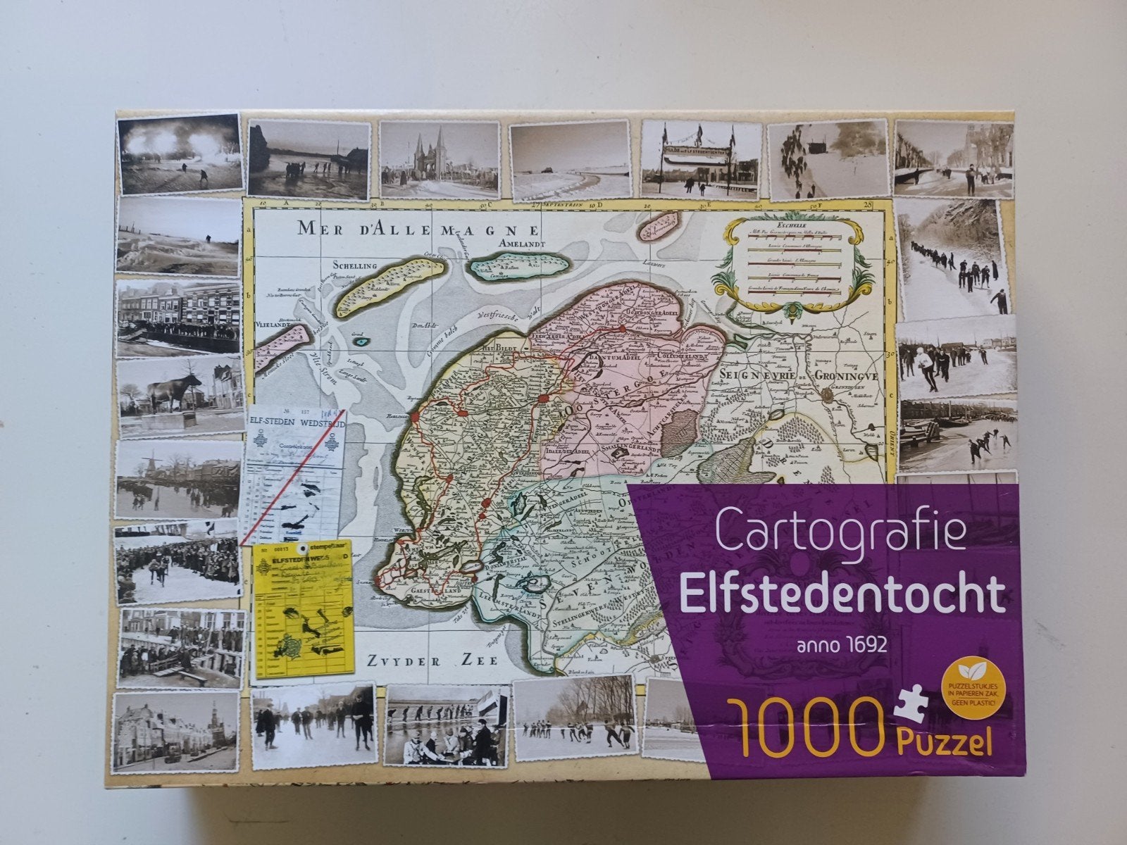 Cartografie Elfstedentocht Puzzel - 1000st (Tucker's), Ophalen, Zo goed als nieuw