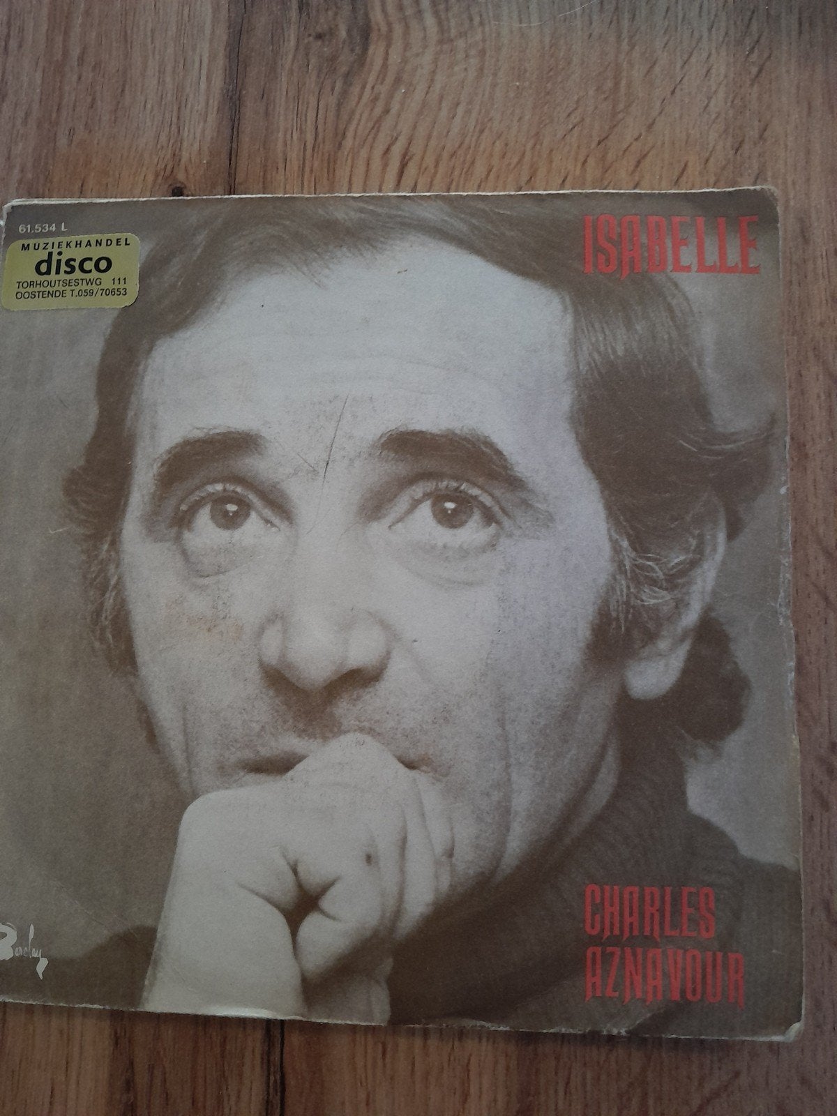 charles aznavour 7inch isabelle, Ophalen of Verzenden, Zo goed als nieuw, Pop