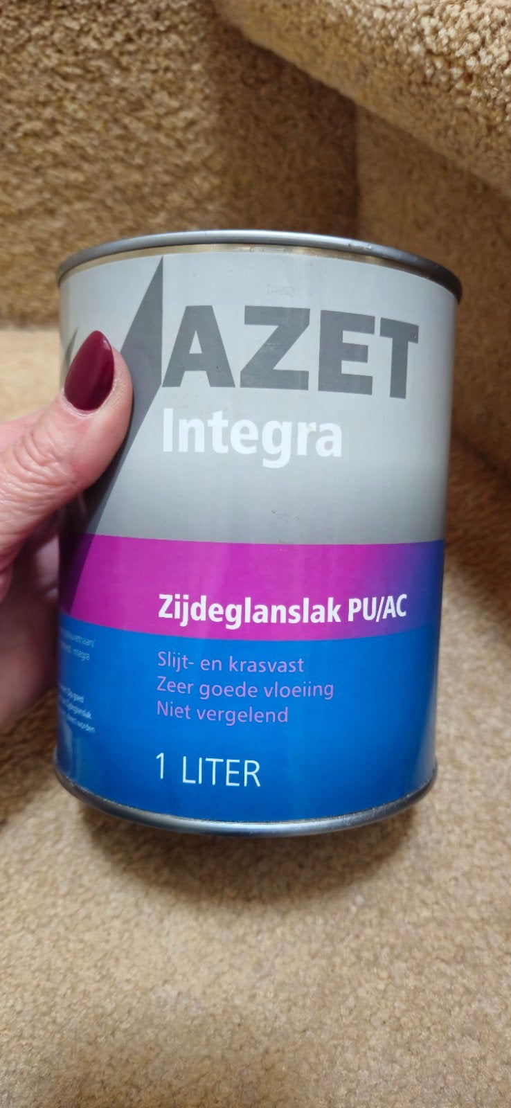 AZET Integra Zijdeglanslak PU/AC - Roze 1 Liter, Minder dan 5 liter, Ophalen of Verzenden, Nieuw, Roze