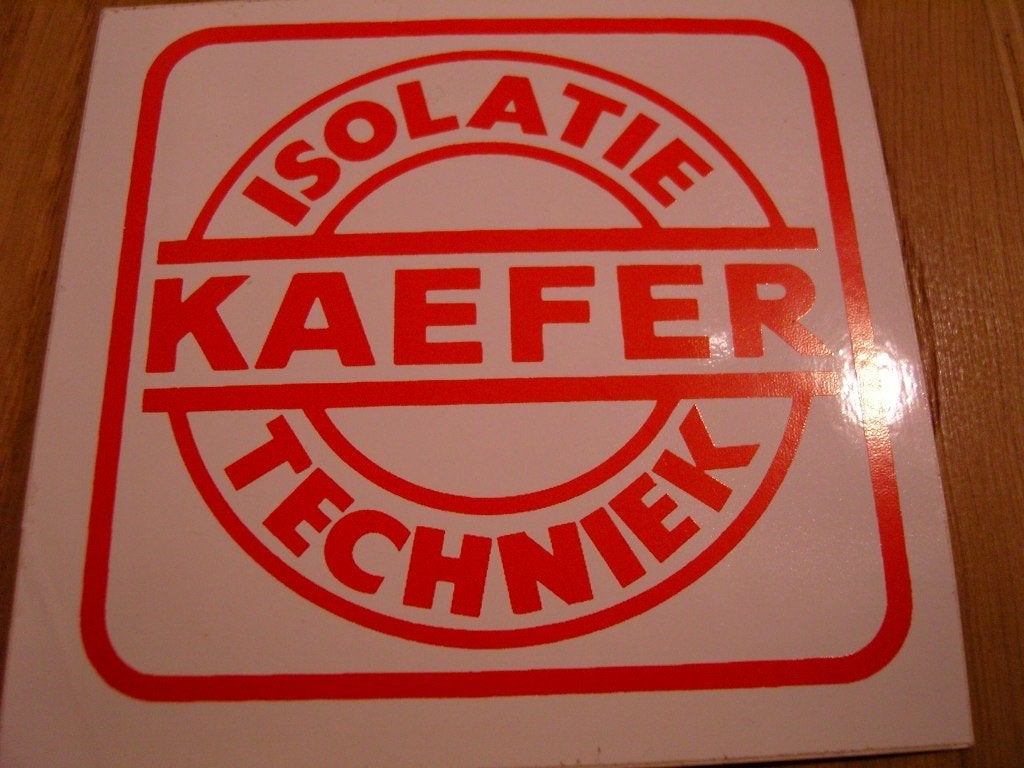 sticker isolatie techniek KAEFER, Ophalen, Zo goed als nieuw