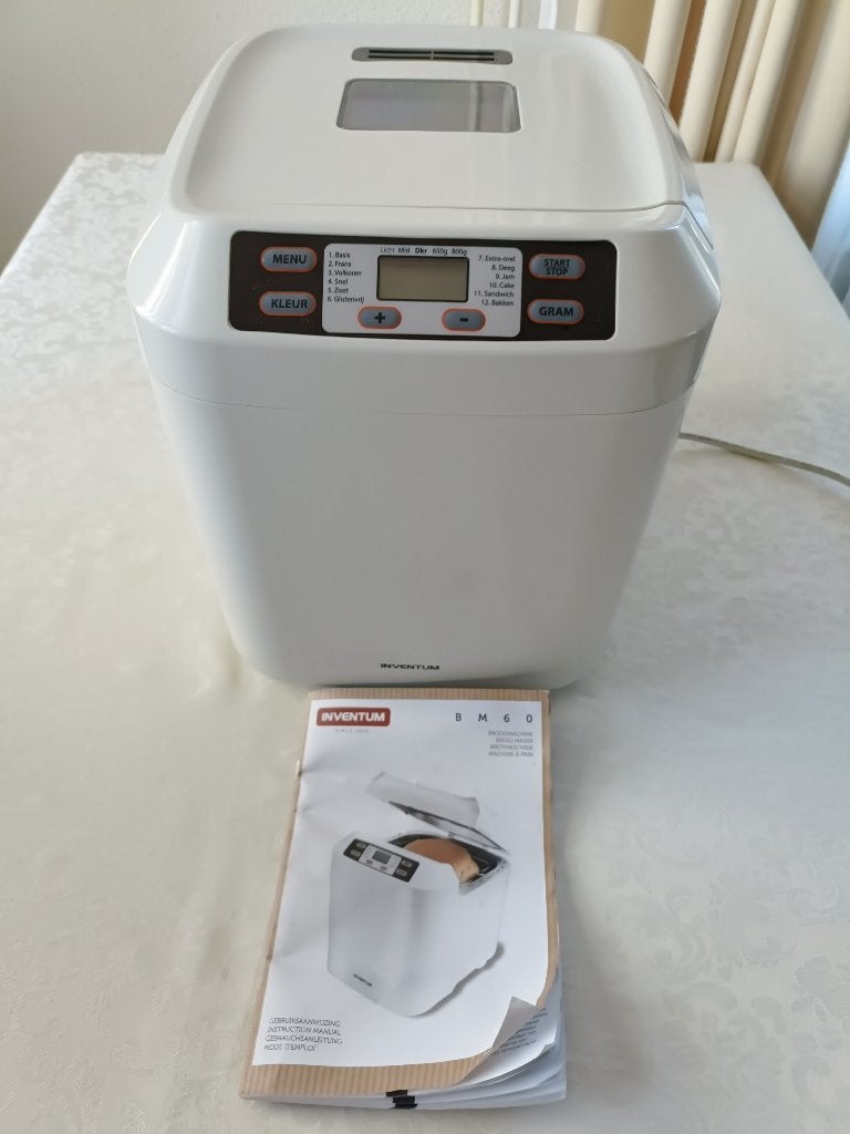Inventum BM60 Broodbakmachine + handleiding + antislipmat, Met timer, Gebruikt, Kijkvenster, Ophalen of Verzenden