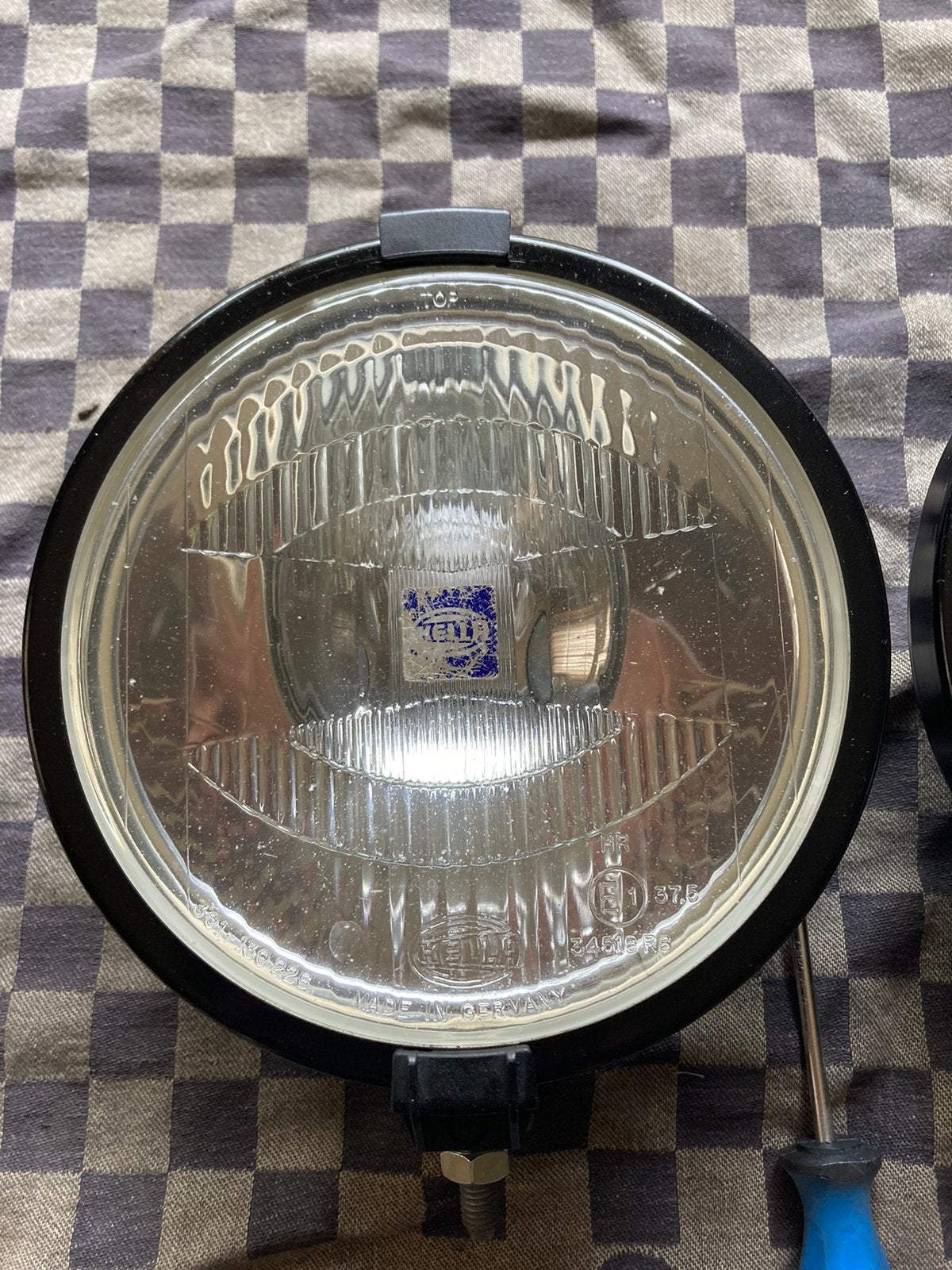 Oldtimer 2 Hella verstralers met covers type Rallye 1000, Auto-onderdelen, Ophalen of Verzenden, Gebruikt