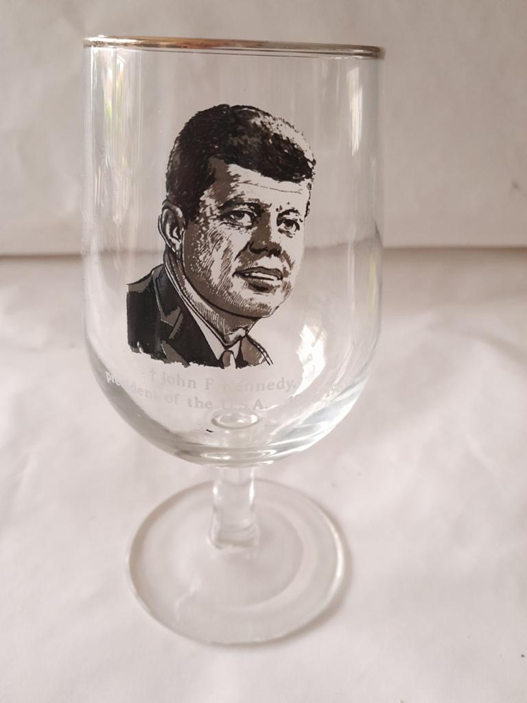 Vintage JFK Glas - President John F. Kennedy, Ophalen of Verzenden