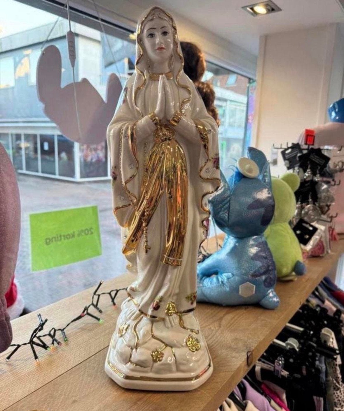 Prachtig Capodimonte Maria beeld - 24kt bladgoud & Swarovski, Ophalen of Verzenden