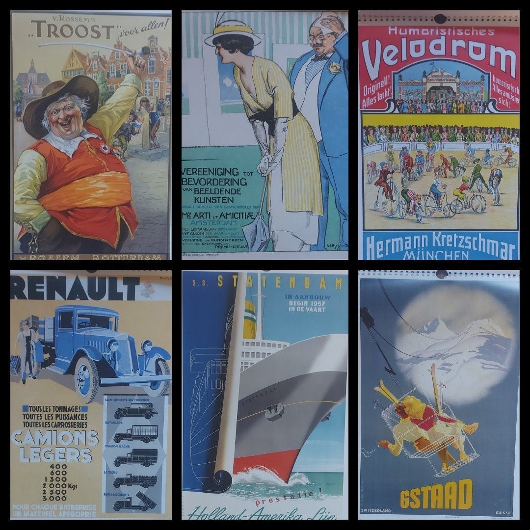 Mooie kalender met art deco afbeeldingen, Diversen, Kalenders, Ophalen
