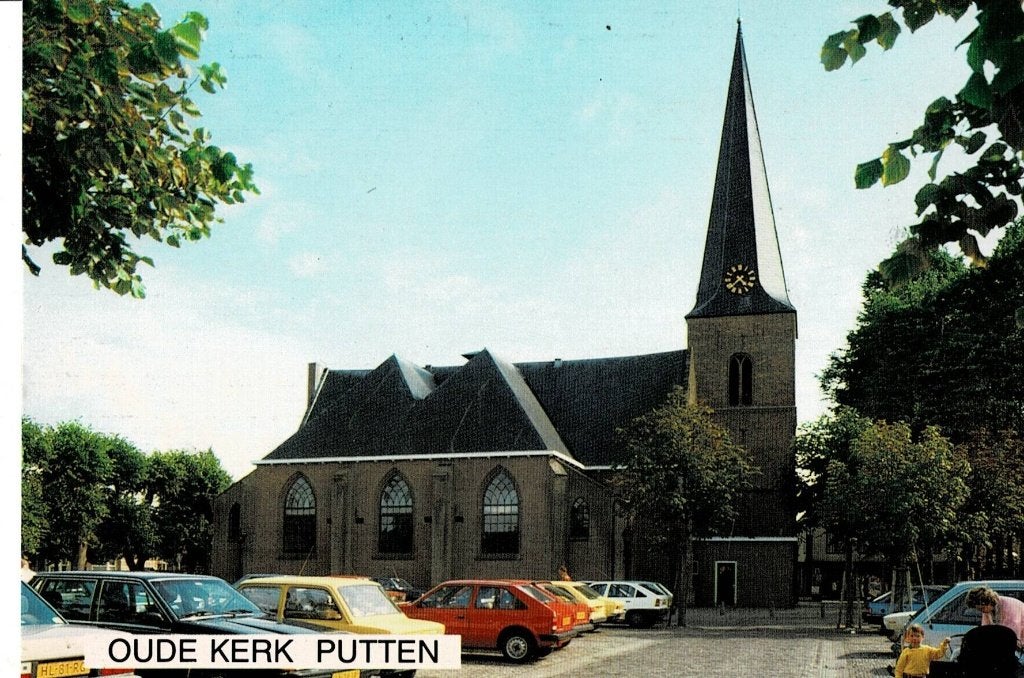 Putten, Kerk, auto's, Ophalen of Verzenden, 1960 tot 1980, Ongelopen, Gelderland