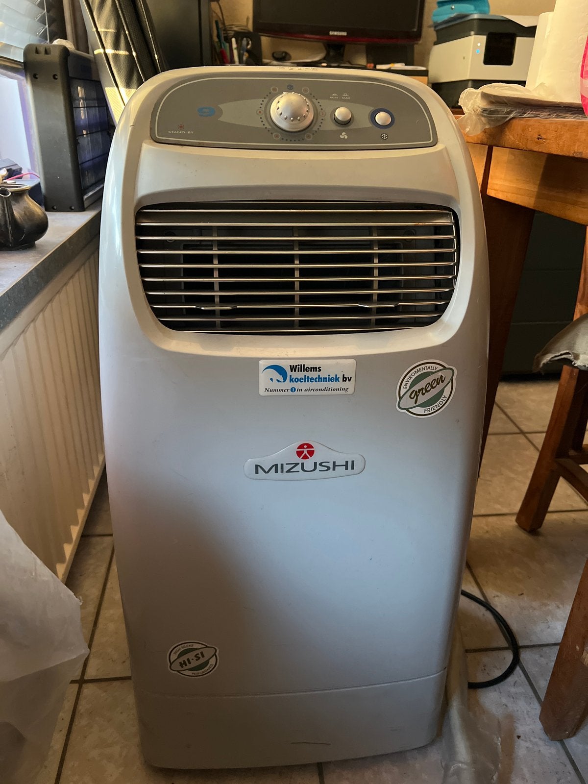 Mizushi Mobiele split unit Airco - Koelen en Ventileren, Witgoed en Apparatuur, Ophalen, Gebruikt, Minder dan 60 m³, 3 snelheden of meer