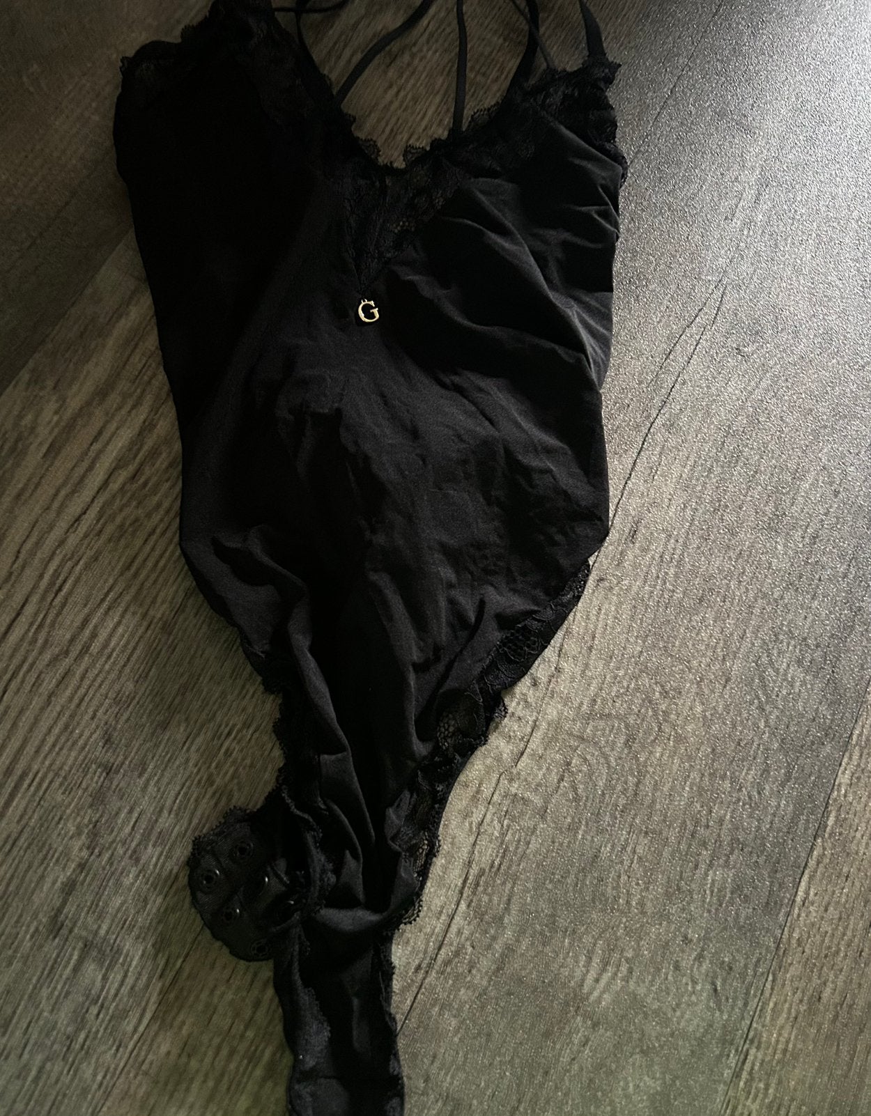 Guess kanten body zwart, maat M, Ophalen of Verzenden, Zwart, Body of Korset