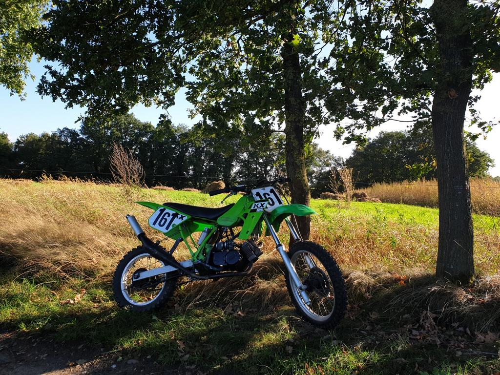 Kawasaki KX 60 met Tomos blok, Fietsen en Brommers, Brommers | Crossbrommers, 65 cc, Nieuw, 2 versnellingen, Ophalen