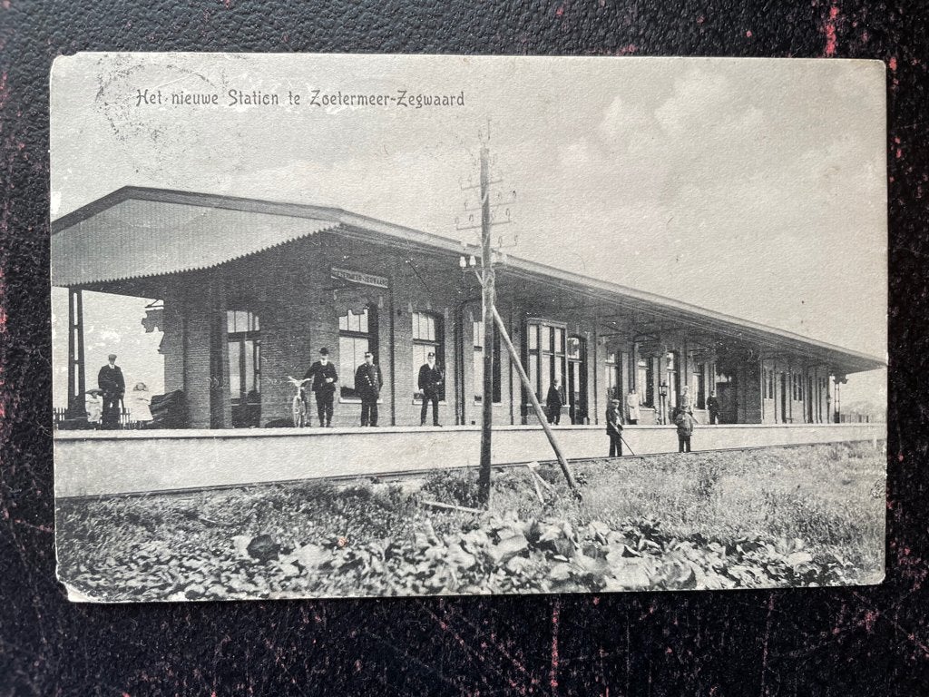 ansichtkaart van Zoetermeer - Zegwaard, Het Nieuwe Station., Verzamelen, Ansichtkaarten | Nederland, Verzenden, Voor 1920, Zuid-Holland