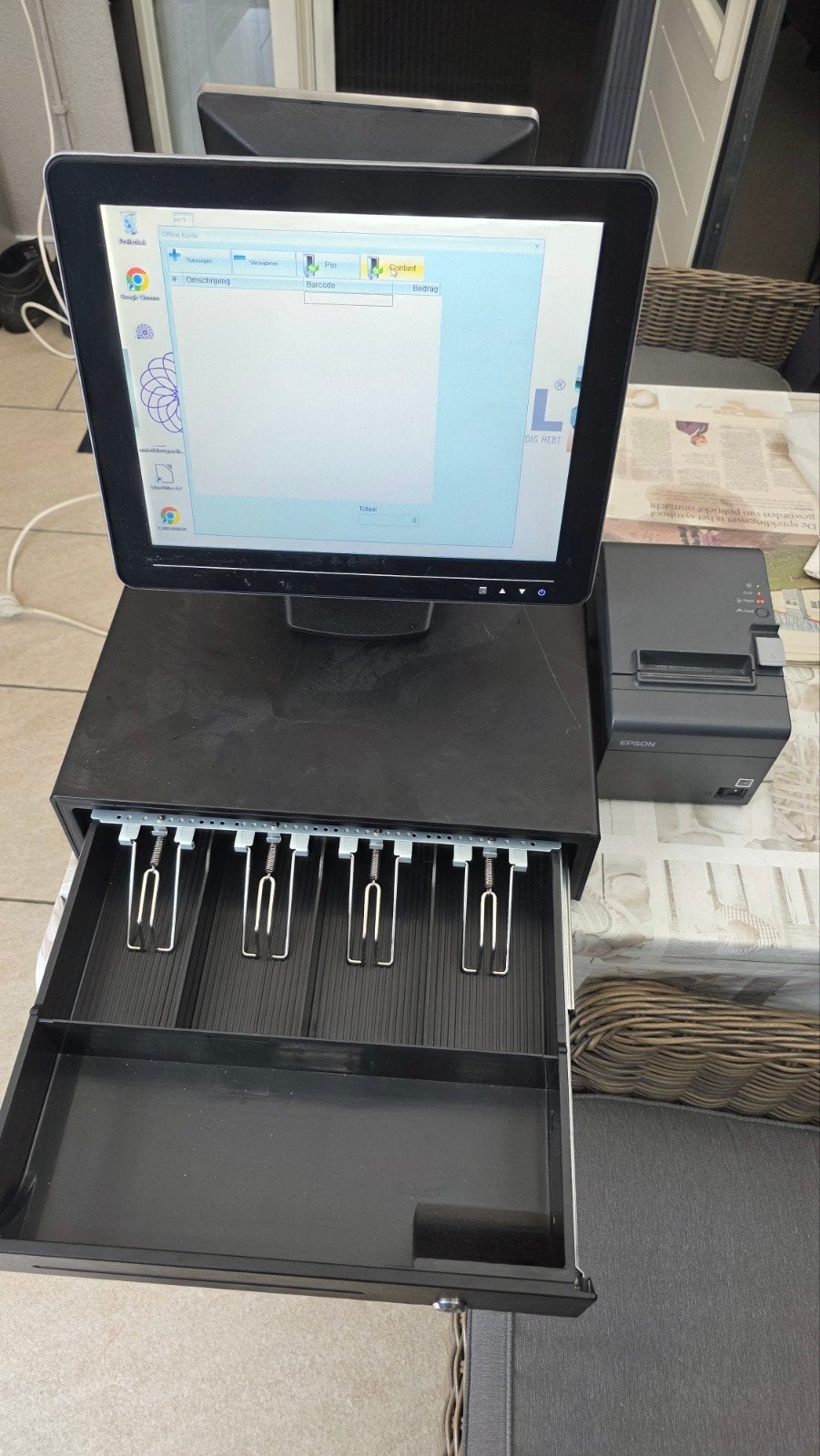 FEC AP-3435 Kassasysteem met Kassalade en Printer, Ophalen