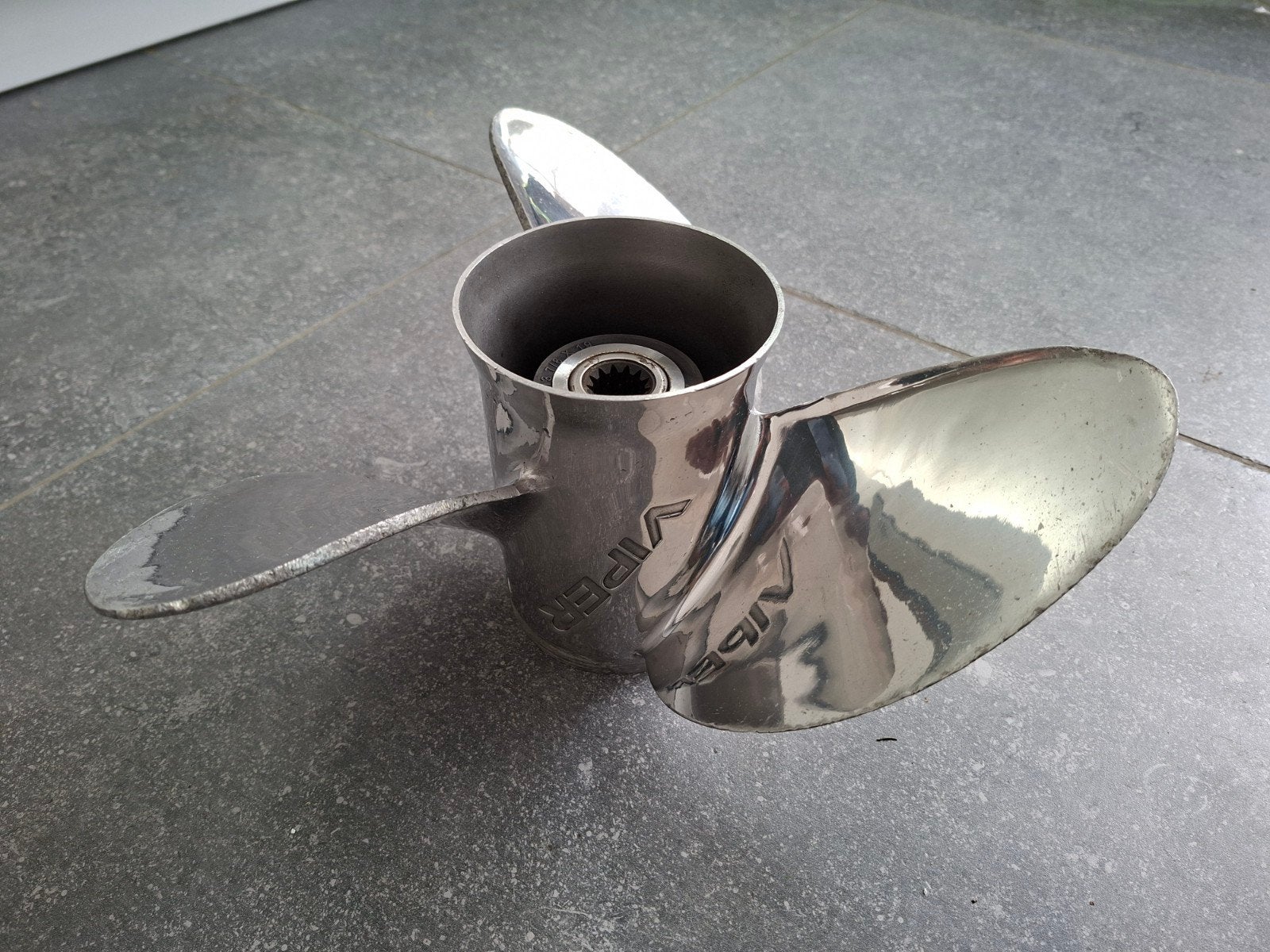 Viper RVS buitenboordmotor schroef 13 7/8 x 19, Ophalen of Verzenden, Gebruikt, Motor en Techniek, Motorboot