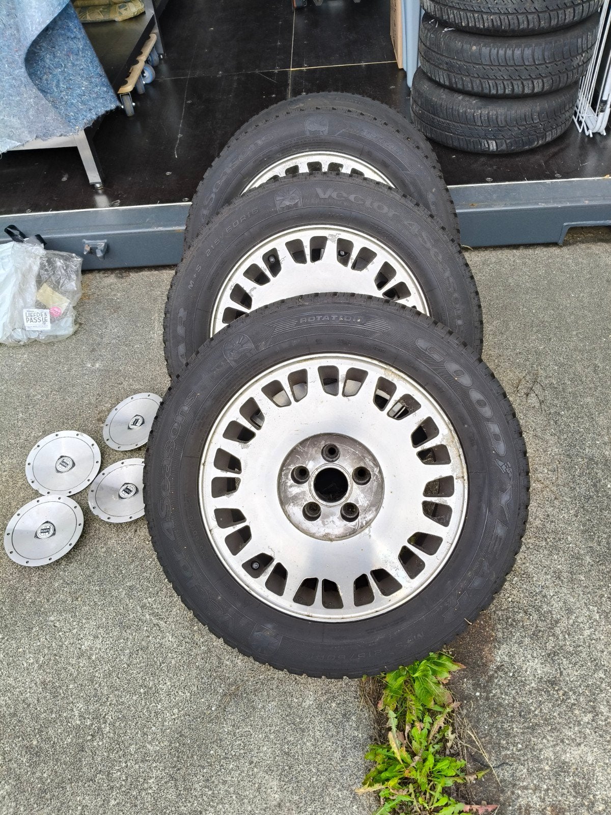 Lancia Thesis wielen met nieuwe all-season banden 215/60R16, 215 mm, 16 inch, Banden en Velgen, Nieuw