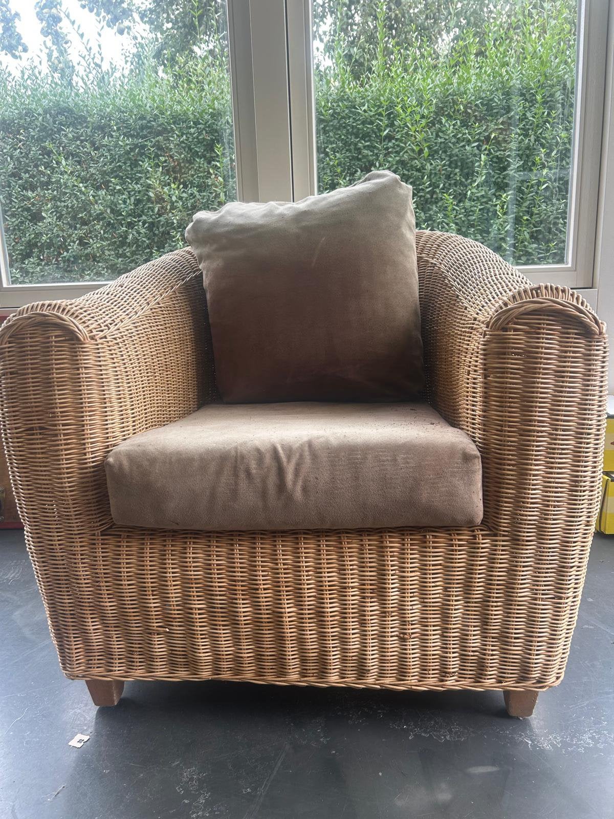Rieten stoelen 2x, Ophalen, Gebruikt, 100 tot 125 cm, Riet of Rotan