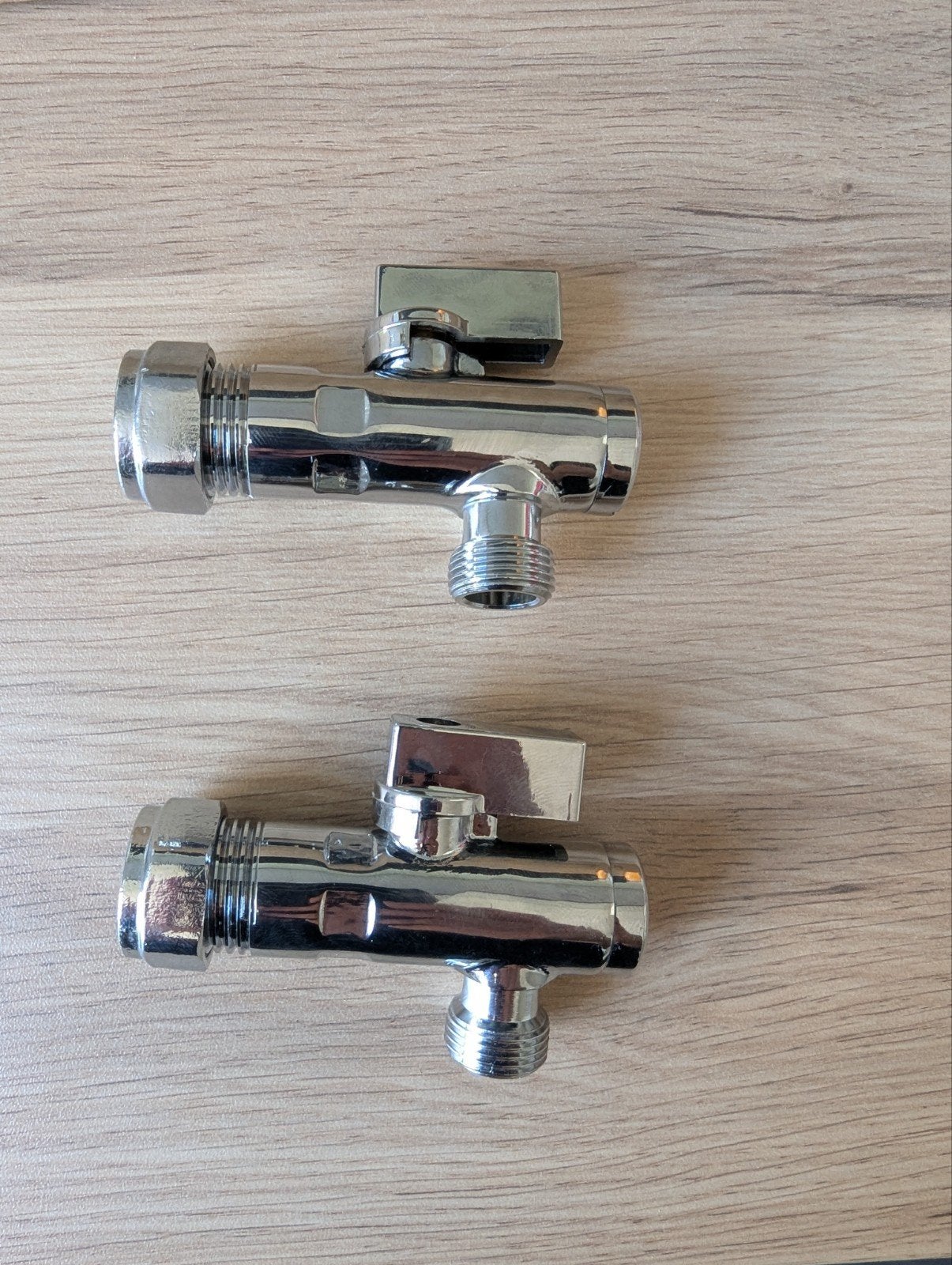 2x Nieuwe Chroom Hoekstopkraan, Ophalen, Nieuw, Chroom, Kraan