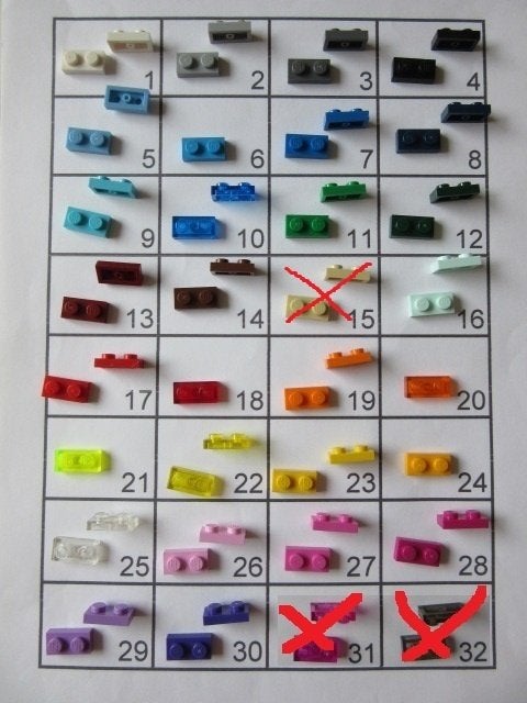 L273 LEGO BOUW PLAAT 1x2 = 3023 DIVERSE KLEUREN PLAATJES, Lego, Ophalen of Verzenden, Losse stenen, Lego Nederland B.V.