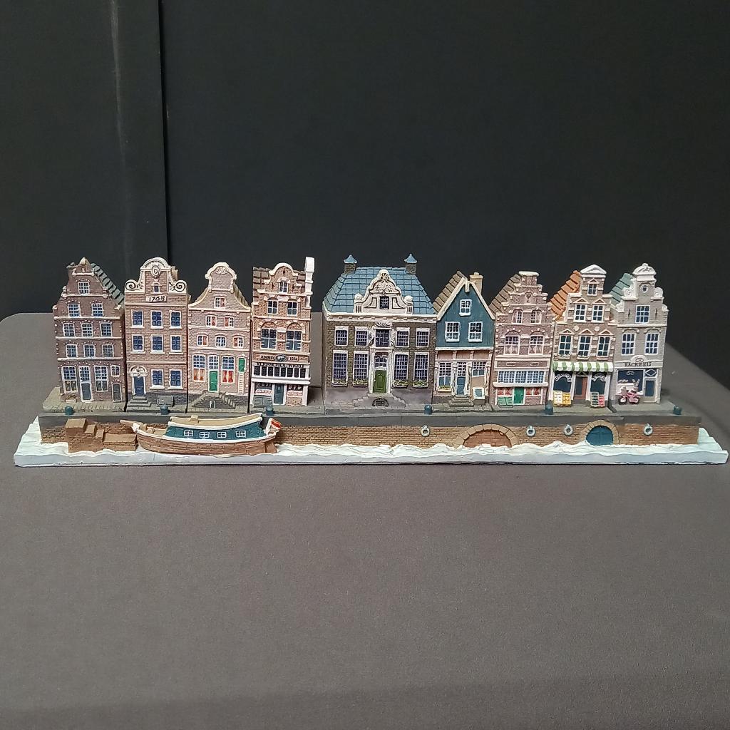 Rij keramieken Grachtenpanden, Huis en Inrichting, Ophalen of Verzenden, Gebruikt, Steen/keramiek