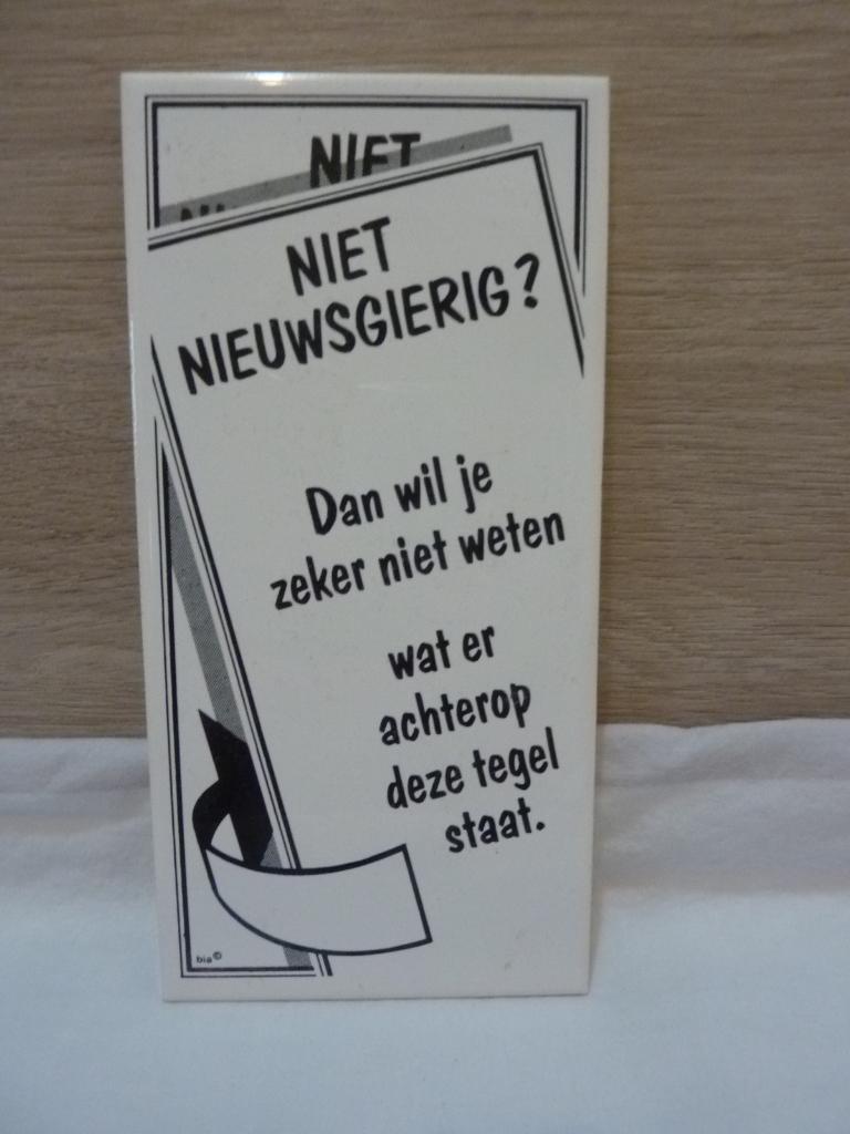 spreuken tegel, Antiek en Kunst, Antiek | Wandborden en Tegels, Ophalen of Verzenden