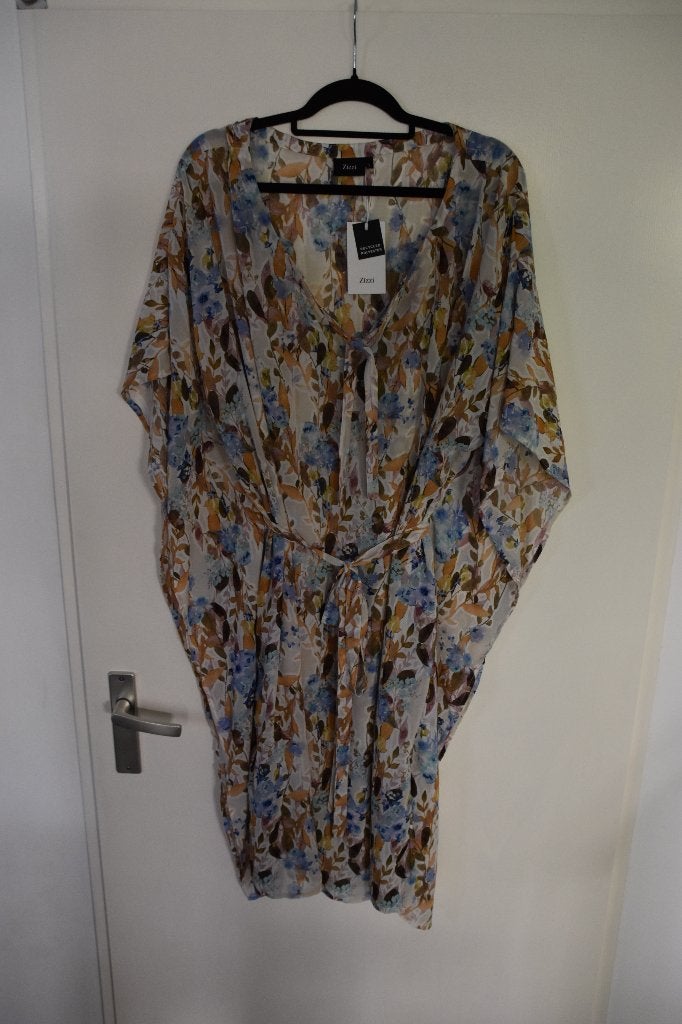 nieuwe kaftan/jurk met onderjurkje maat 50/52 Zizzi, Zizzi, Meerkleurig, Jurk, Nieuw
