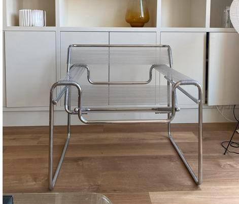 Wassily Chair / Spaghetti Stoel B3, Huis en Inrichting, Fauteuils, Zo goed als nieuw, Metaal, 75 tot 100 cm, Minder dan 75 cm