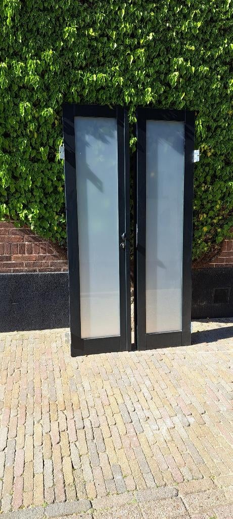 buitendeur dubbel, Gebruikt, Buitendeur, 200 tot 215 cm, Glas