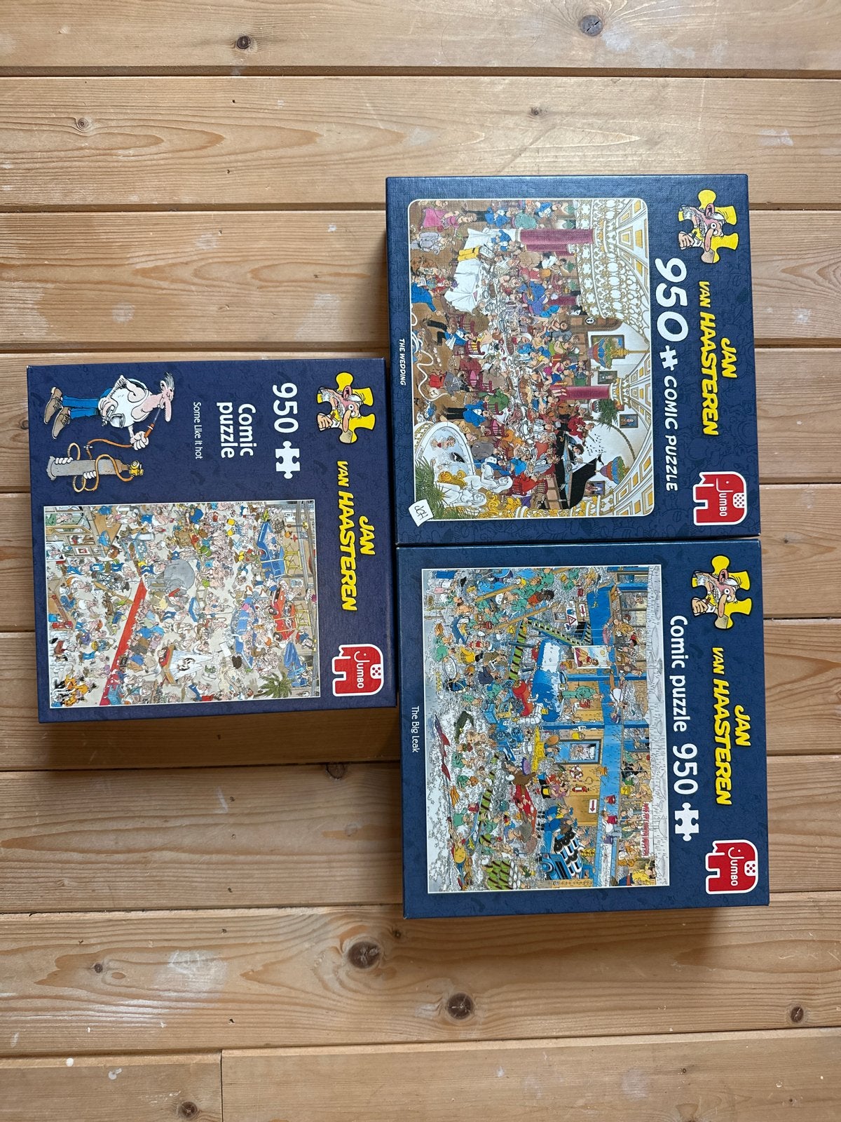 Jan van Haasteren Puzzels 950 stukjes (3 stuks), Ophalen, 500 t/m 1500 stukjes, Gebruikt, Legpuzzel
