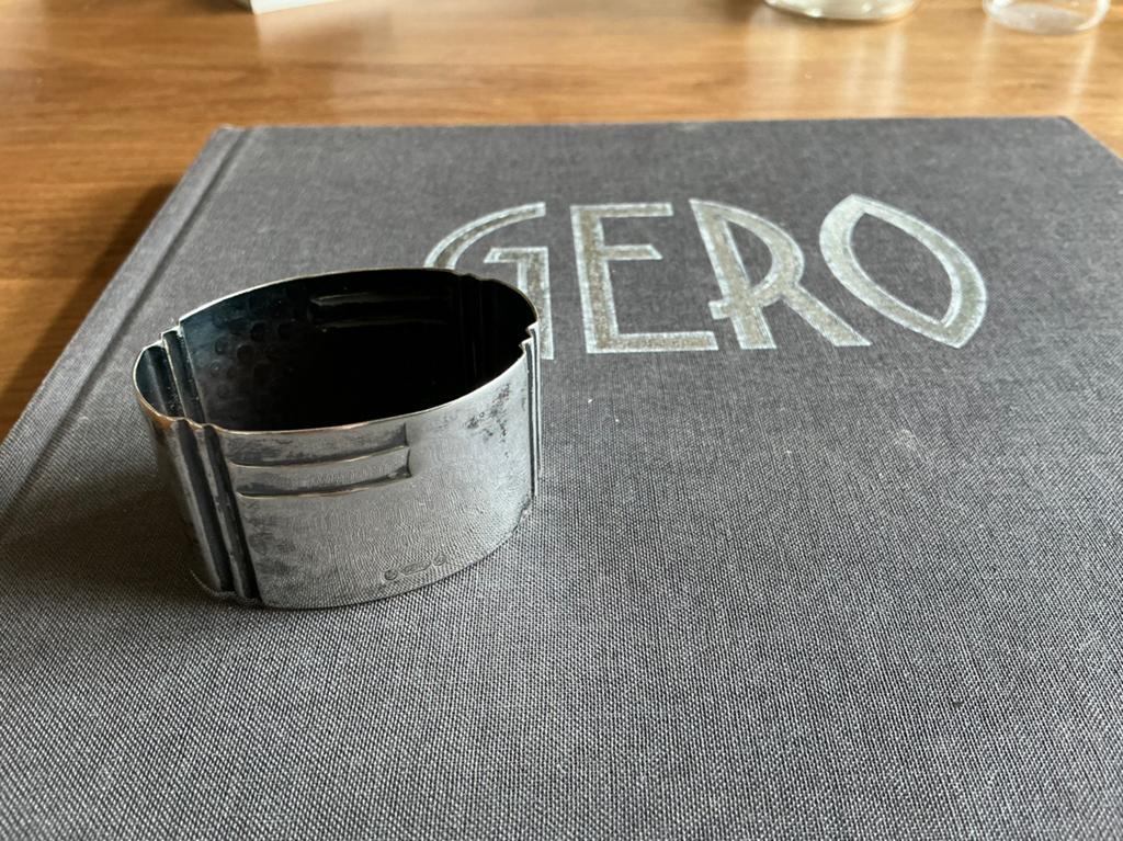 Gero 90 verzilverde, ovale servetring - Georg Nilsson, Ophalen of Verzenden