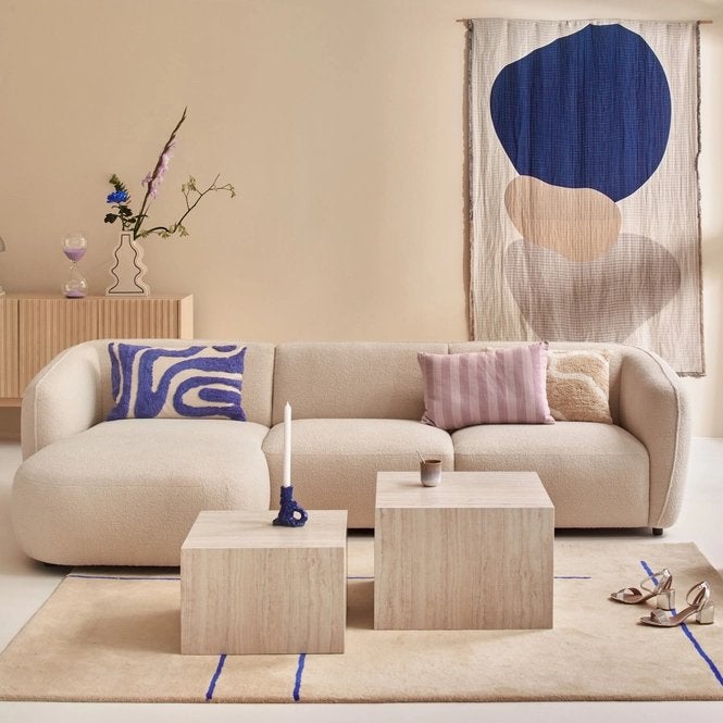 ️ by fonQ Soft Hoekbank met Chaise Longue Links, Ophalen, Zo goed als nieuw, Stof