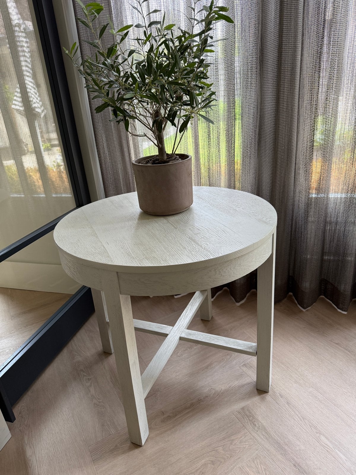 Bijzettafel hout 75cm doorsnede, Gebruikt, Hotel chic, Rond, 60 cm of meer
