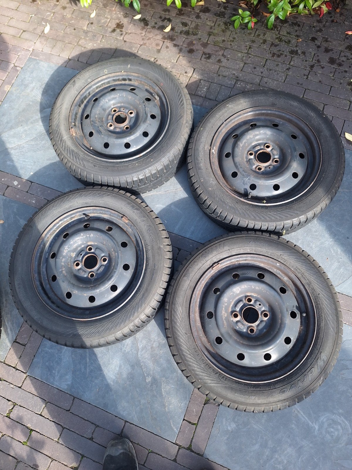 winterbanden op stalen velgen, Auto-onderdelen, Ophalen, 15 inch, Banden en Velgen, Winterbanden