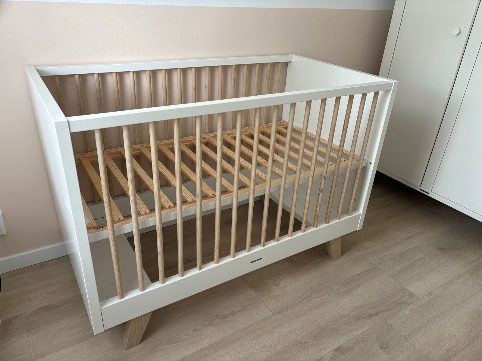 Kidsmill ledikant 70x140 cm incl. matras, Gebruikt, 70 tot 85 cm, Lattenbodem, 140 tot 160 cm