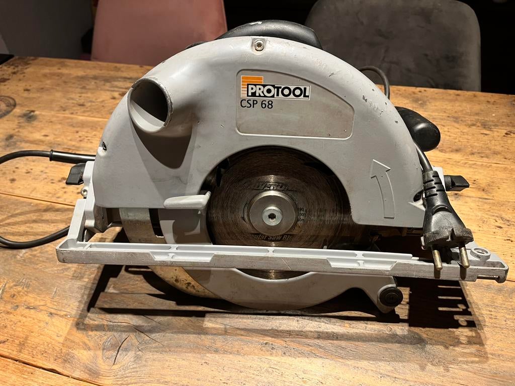 Protool CSP 68 cirkelzaag, Gebruikt, Cirkelzaag, Ophalen of Verzenden, 30 tot 70 mm